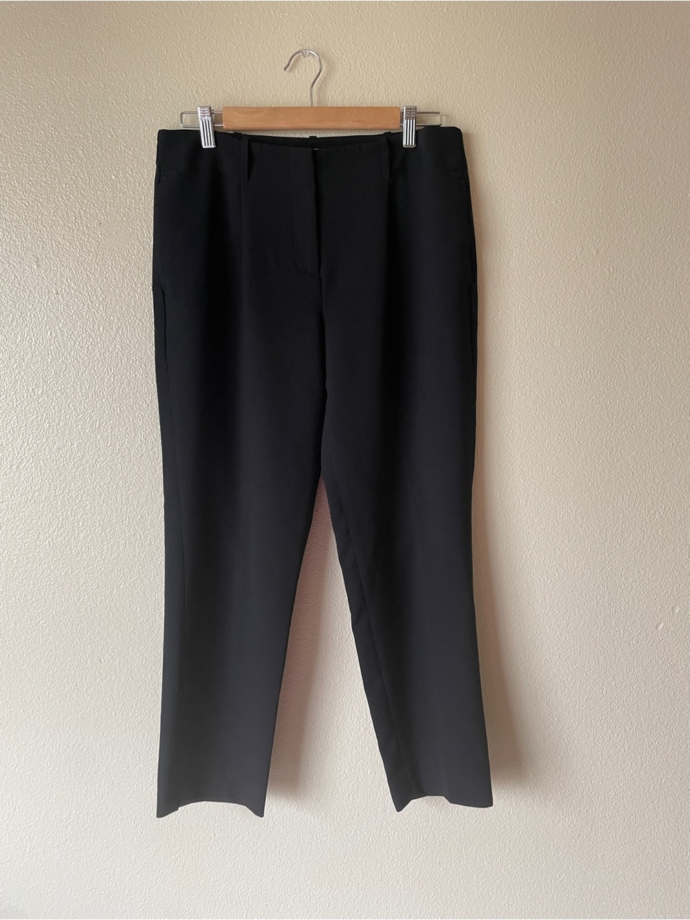 LIZ CLAIBORNE Black Ankle Pants Straight Tailored Trousers